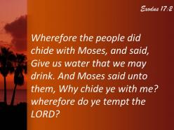 Exodus 17 2 why do you put the lord powerpoint church sermon