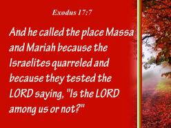 Exodus 17 7 the place massa and mariah powerpoint church sermon