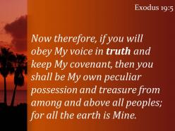 Exodus 19 5 although the whole earth is mine powerpoint church sermon