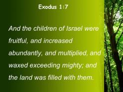 Exodus 1 7 the land was filled with them powerpoin church sermon