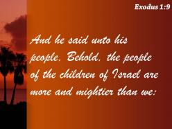 Exodus 1 9 he said to his people powerpoint church sermon