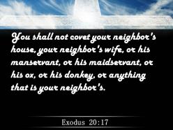 Exodus 20 17 you shall not covet powerpoint church sermon