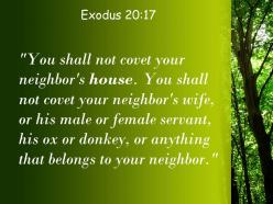 Exodus 20 17 you shall not covet your neighbor powerpoint church sermon