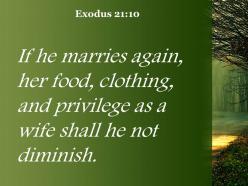 Exodus 21 10 he must not deprive the first powerpoint church sermon