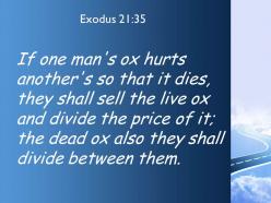 Exodus 21 35 the money and the dead animal powerpoint church sermon