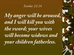 Exodus 22 24 will become widows and your children powerpoint church sermon