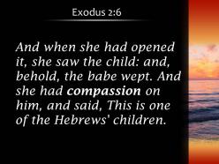 Exodus 2 6 she opened it and saw powerpoint church sermon