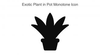 Exotic Plant In Pot Monotone Icon In Powerpoint Pptx Png And Editable Eps Format