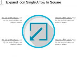 Expand icon single arrow in square