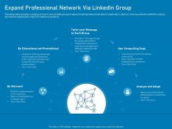 Expand professional network via linkedin group business marketing using linkedin ppt ideas