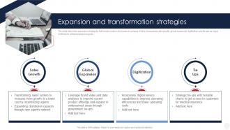 Expansion And Transformation Strategies Insurance Company Profile Ppt Summary