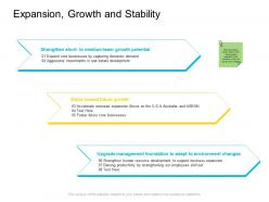 Expansion growth and stability company management ppt download