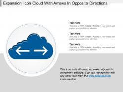 Expansion icon cloud with arrows in opposite directions