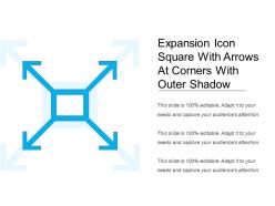 Expansion icon square with arrows at corners with outer shadow