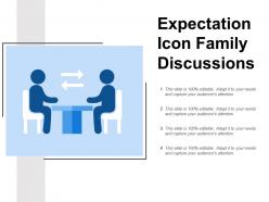 Expectation icon family discussions