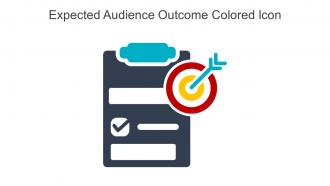 Expected Audience Outcome Colored Icon in powerpoint pptx png and editable eps format