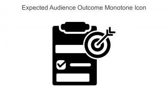 Expected Audience Outcome Monotone Icon in powerpoint pptx png and editable eps format