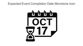 Expected Event Completion Date Monotone Icon In Powerpoint Pptx Png And Editable Eps Format