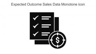 Expected Outcome Sales Data Monotone Icon In Powerpoint Pptx Png And Editable Eps Format