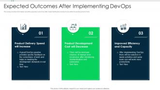 Expected outcomes after devops practices for hybrid environment it