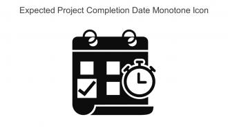 Expected Project Completion Date Monotone Icon In Powerpoint Pptx Png And Editable Eps Format