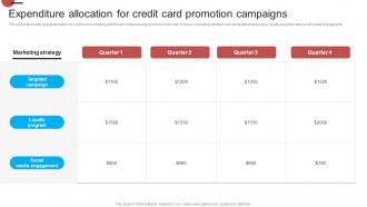 Expenditure Allocation For Credit Card Promotion Campaigns Introduction Of Effective Strategy SS V