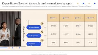 Expenditure Allocation For Credit Card Promotion Implementation Of Successful Credit Card Strategy SS V