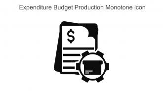 Expenditure Budget Production Monotone Icon In Powerpoint Pptx Png And Editable Eps Format