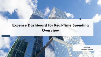 Expense Dashboard For Real Time Spending Overview PPT Summary AT