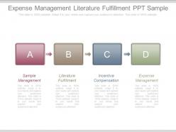 Expense management literature fulfillment ppt sample