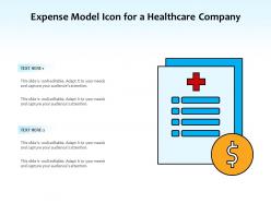 Expense model icon for a healthcare company