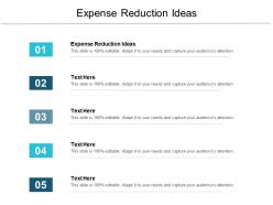 Expense reduction ideas ppt powerpoint presentation outline design ideas cpb