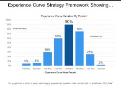 Experience curve strategy framework showing number of products with experience curve