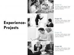 Experience projects our team agenda ppt powerpoint presentation show skills