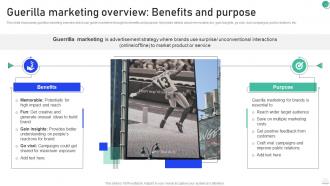 Experiential Marketing Guide Guerilla Marketing Overview Benefits And Purpose