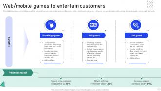 Experiential Marketing Guide Web Mobile Games To Entertain Customers