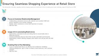 Experiential Retail Strategy Ensuring Seamless Shopping Experience At Retail Store