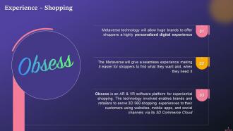 Experiential Shopping To Take Retail Brands Into Metaverse Training Ppt