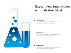 Experiment sample icon with titration flask