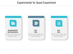 Experimental vs quasi experiment ppt powerpoint presentation background image cpb