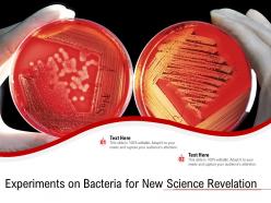 Experiments on bacteria for new science revelation