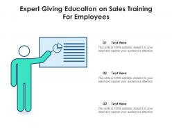 Expert giving education on sales training for employees