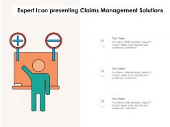 Expert icon presenting claims management solutions