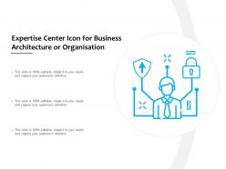 Expertise centre icon for business architecture or organisation