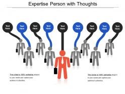 Expertise person with thoughts
