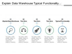 Explain data warehouse typical functionality interpret request distinct application