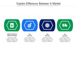 Explain difference between a market ppt powerpoint presentation styles background cpb