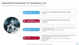 Explainable AI Frameworks For Transparency In AI Explainable AI Models