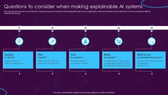 Explainable AI Introduction Questions To Consider When Making Ppt Infographics