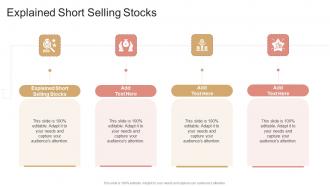 Explained Short Selling Stocks In Powerpoint And Google Slides Cpb